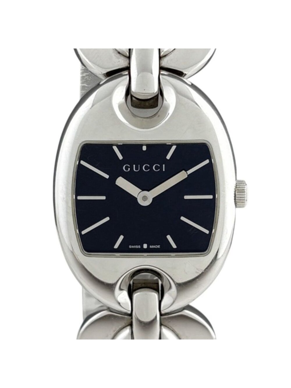 Gucci Marina Chain 121.5 Watch SS Quartz Black
